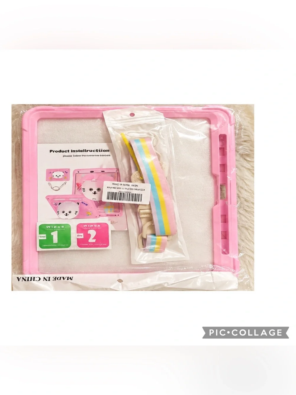 NEW iPad Pro 11 M4 2024 Kitty Cat Case Pink Shoulder Strap
